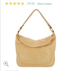 Frye leather campus rivet hobo handbag